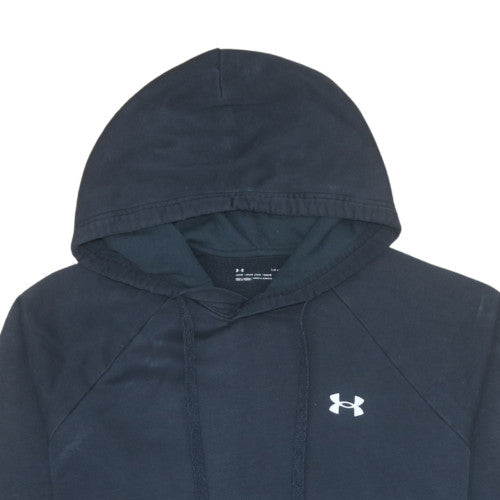 Under Armour Men’s Black Pullover Hoodie L Relaxed Fit Fleece