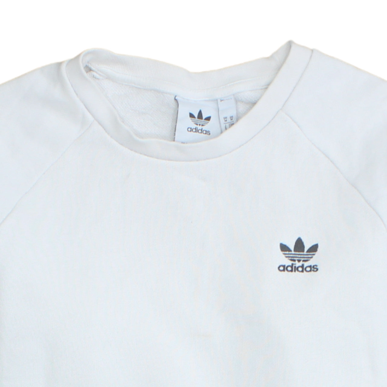 Adidas Men's White Crew Neck Pullover Sweatshirt Size M
