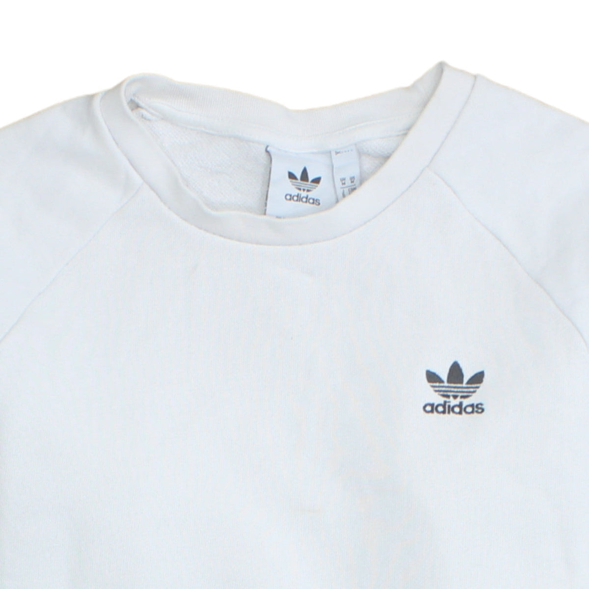 Adidas Men's White Crew Neck Pullover Sweatshirt Size M
