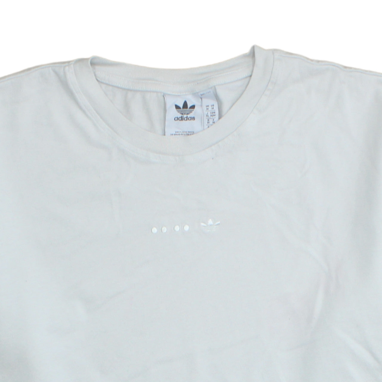 Adidas Men's White Cotton Regular Fit Crew Neck T-Shirt Size M