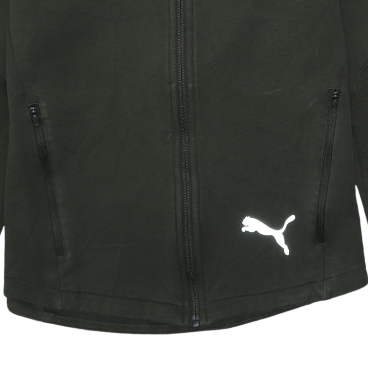 Puma Men's Green Full Zip Hoodie Size S Sportswear