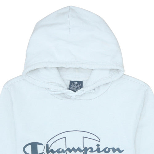 Champion Men’s White Pullover Hoodie XS Fleece Graphic Print