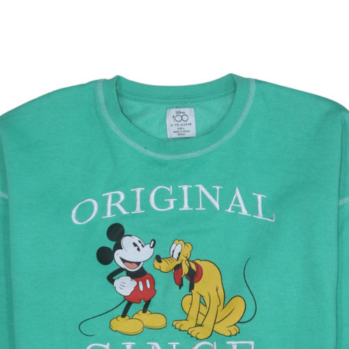 Primark Disney Green Mickey & Pluto Womens L Sweatshirt