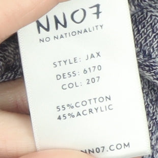 NN07 Men’s Grey Knit Cotton Blend Jumper L Crew Neck Pullover