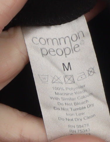 Common People Men's Black Fleece Full Zip Jacket Size M