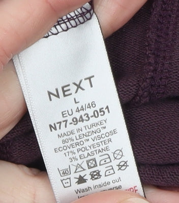 Next Men's Purple Knit Pullover Jumper L Regular Fit Crew Neck