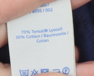 Boden Women's Blue Animal Print 3/4 Sleeve Lyocell Blouse UK 12