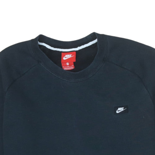 Nike Men's Black M Pullover Sweatshirt Crew Neck Fleece Zip Pocket
