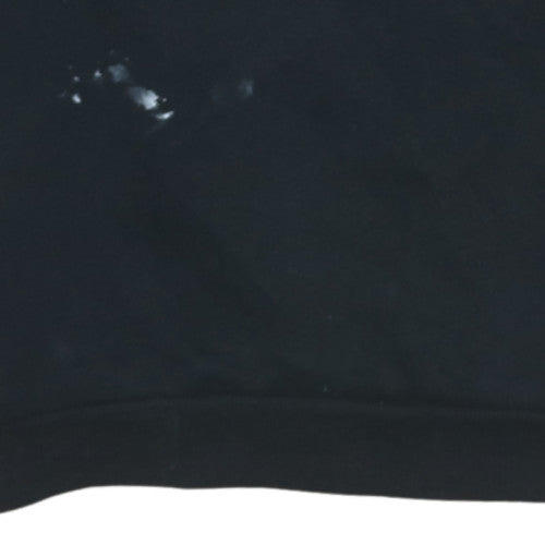 Fila Womens Black Small Pullover Sweatshirt Cotton Blend Logo