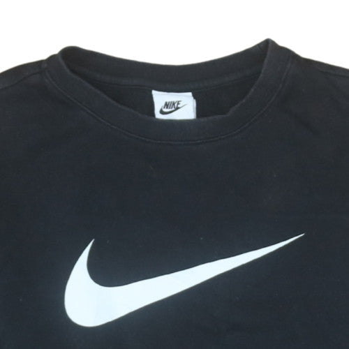 Nike Boys Black XL Pullover Sweatshirt with Logo Detail