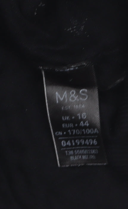 Marks & Spencer Womens Black Star Print Knit Jumper Size 10