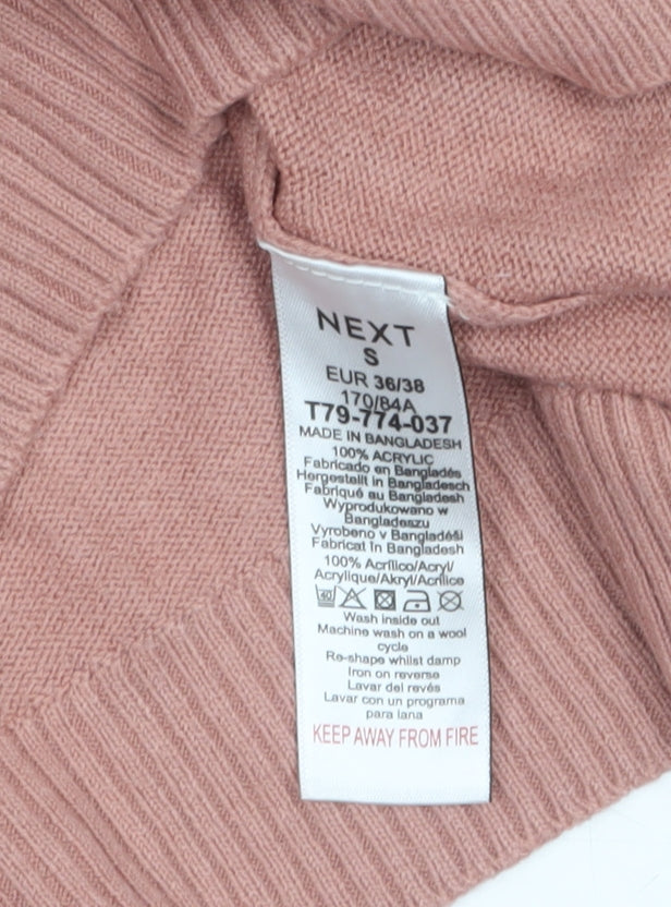 Next Women's Pink Star Rhinestone Crew Neck Jumper Size S