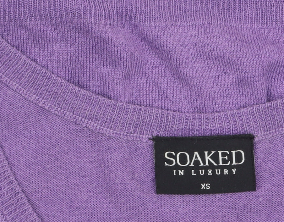 Soaked in Luxury Women's Purple Knit Tank Top XS