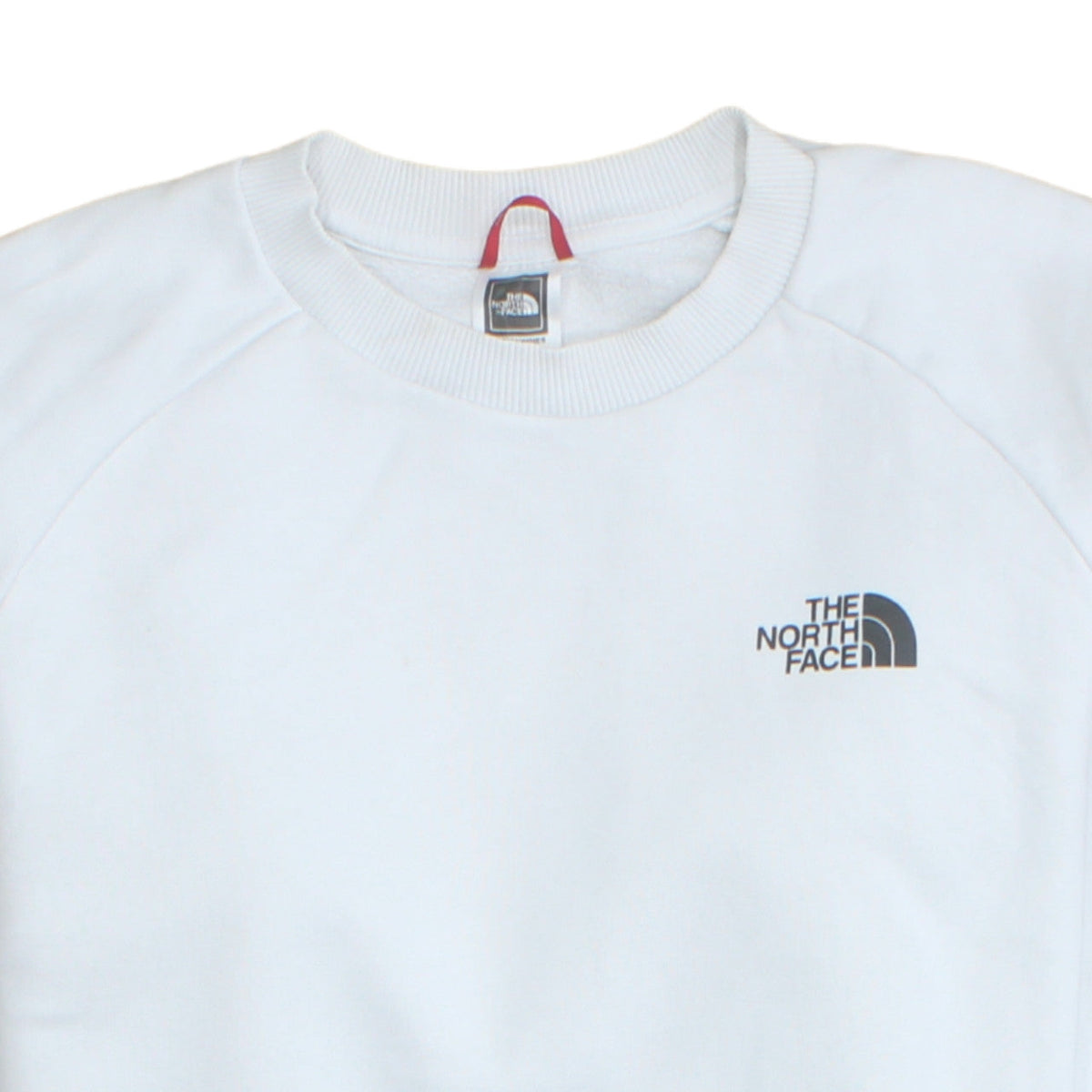 The North Face Men's White Logo Crew Neck Cotton Sweatshirt M