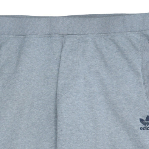 Adidas Mens Grey L Sweatpants Joggers Elastic Waist Casual