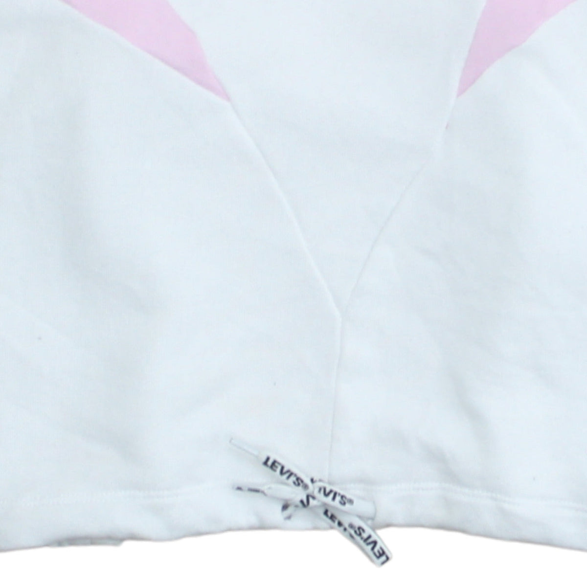 Levi's Womens White Pink Red Pullover Sweatshirt XS Colourblock Cotton
