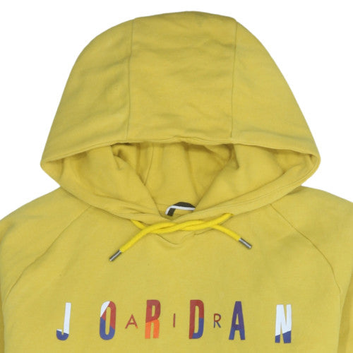 Jordan Men's Yellow Pullover Hoodie XL Cotton Blend Streetwear