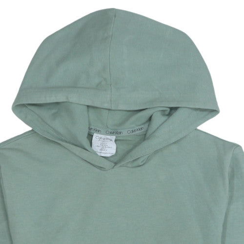 Calvin Klein Women’s Green Pullover Hoodie Size S Cotton Blend