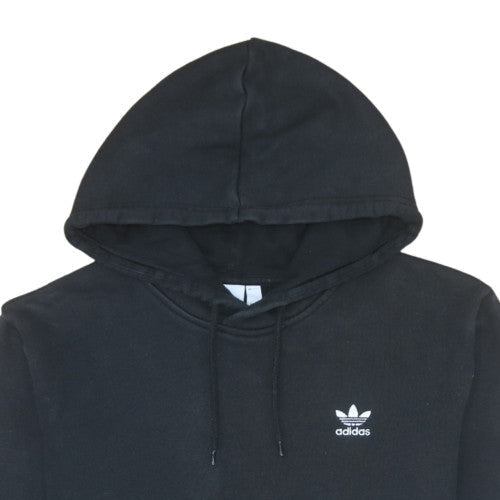Adidas Mens Black Pullover Hoodie Size M Logo Fleece Sportswear