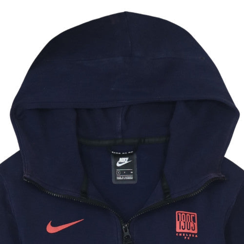 Nike Men's Blue Full Zip Hoodie Small Chelsea FC Sportswear