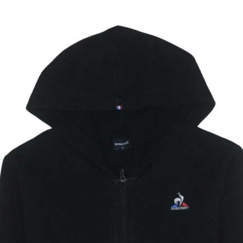 Le Coq Sportif Men's Black Full Zip Hoodie Size L Cotton Blend