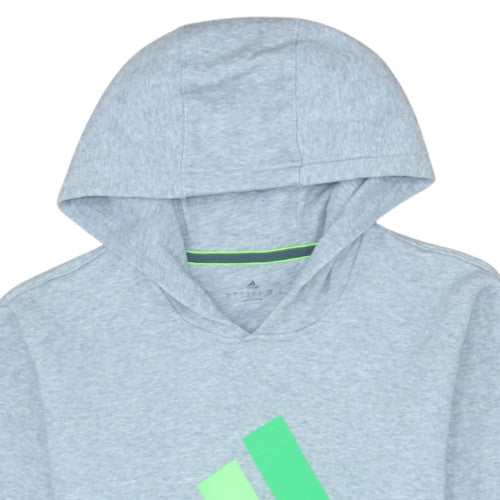 Adidas Men's Grey Pullover Hoodie Size S Sports Logo Fleece