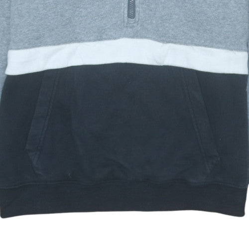 Nike Boys Grey & Black Colourblock Half Zip Hoodie XL 158-170cm