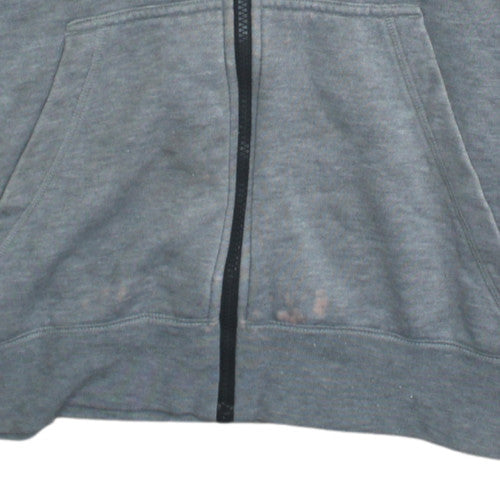 Adidas Men Grey Full Zip Hoodie Medium Sports Essentials