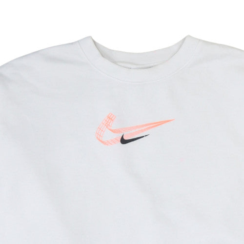 Nike Men's White XL Pullover Crew Neck Sweatshirt Graphic Logo