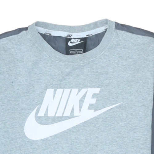 Nike Boys Grey Long Sleeve Crew Neck Sweatshirt 12-13 Years L