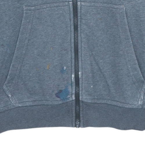 Nike Men's Grey Full Zip Hoodie M Regular Fit Fleece Sweatshirt