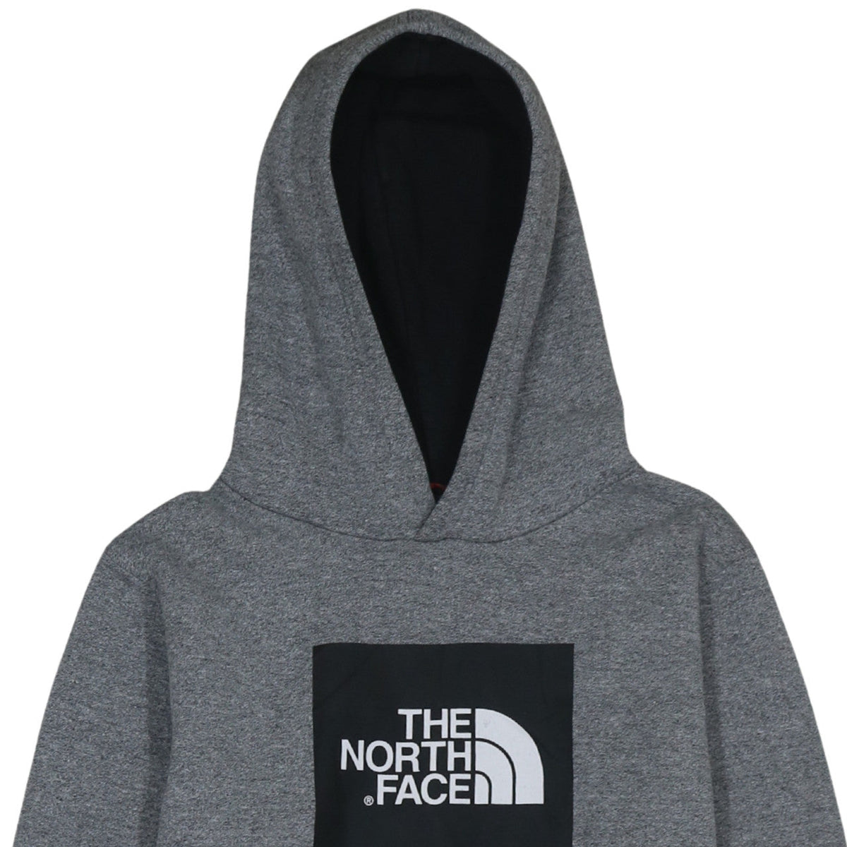 The North Face Boys Grey Pullover Hoodie XL Fleece Logo Sweatshirt