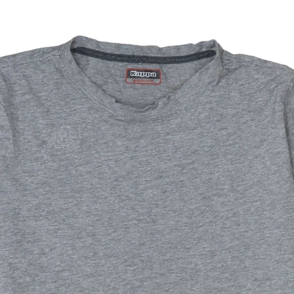 Kappa Mens Grey Crew Neck Short Sleeve Cotton T-Shirt Medium