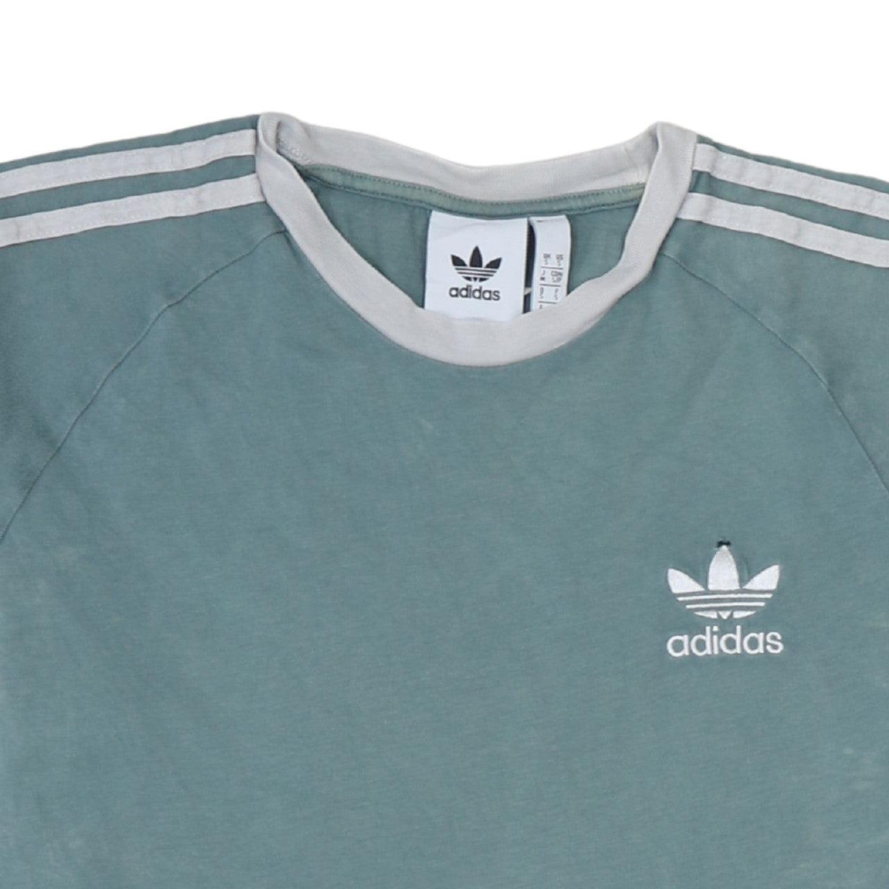 Adidas Men's Green Crew Neck Short Sleeve T-Shirt Size S