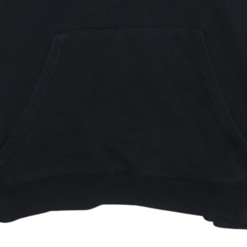 Nike Men's Black Pullover Hoodie L Fleece Logo Sportswear