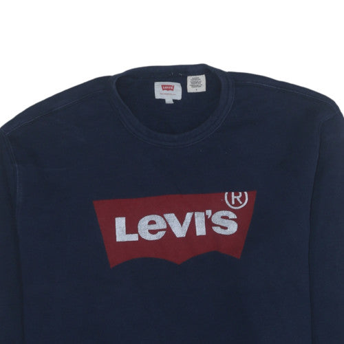Levi's Men's Blue Graphic Logo Pullover Sweatshirt Size M