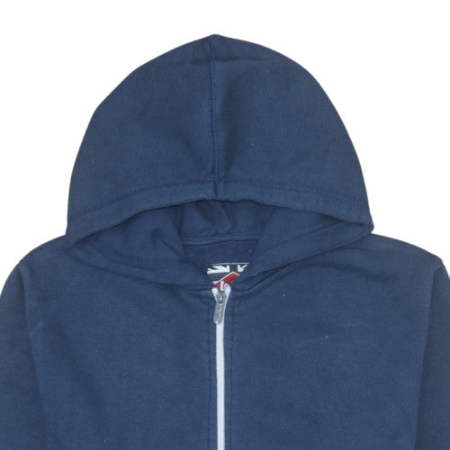Lee Cooper Men’s Blue Burgundy Full Zip Hoodie Size L