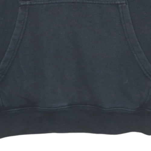 Champion Women Black Large Pullover Hoodie Cotton Blend Logo