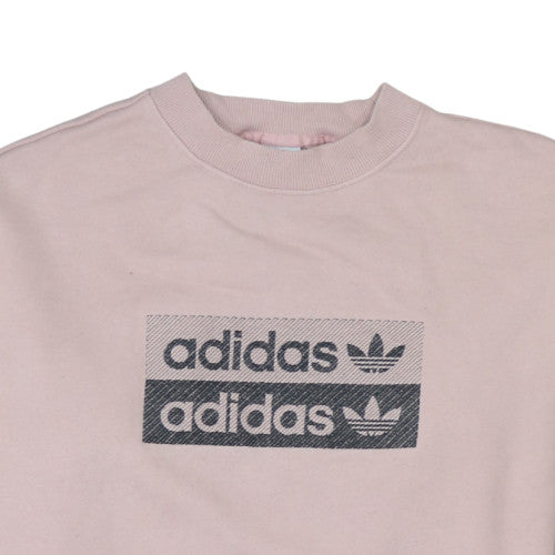 Adidas Women Pink Crew Neck Pullover Sweatshirt Size 8