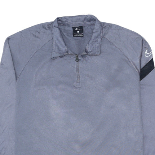Nike Men's Grey Dri-FIT 1/4 Zip Athletic Sweatshirt Size S