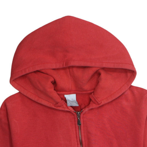 Nike Women Red Full Zip Hoodie Size M Cotton Blend Casual