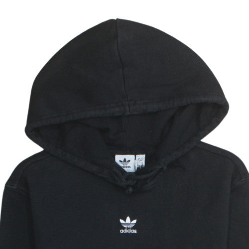 Adidas Women's Black Pullover Hoodie Size 8 Casual Cotton Blend
