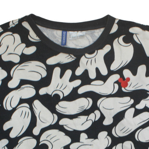 H&M Divided Disney Men’s Black L Pullover Sweatshirt Mickey Print
