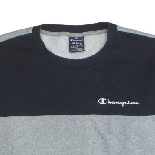Champion Men's Grey & Navy Crew Neck Sweatshirt Medium Classic Fit