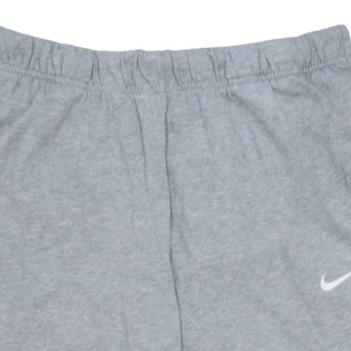 Nike Men’s Grey Cotton Sweatpants L Regular Fit Elastic Waist