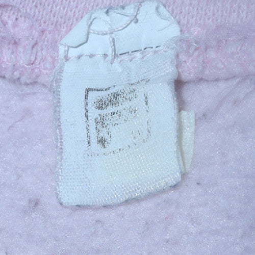 Fila Womens Pink Pullover Hoodie Sweatshirt Size S Logo Print