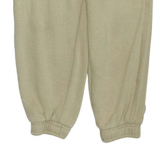Adidas Womens Beige Jogger Sweatpants Size 12 Fleece Elastic Waist