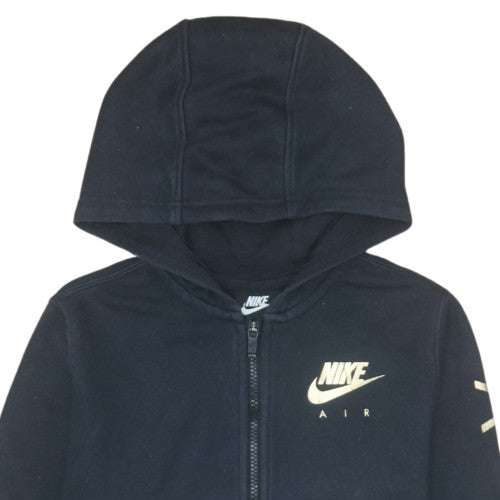 Nike Boys Black XL Full Zip Hoodie Gold Logo Air Design