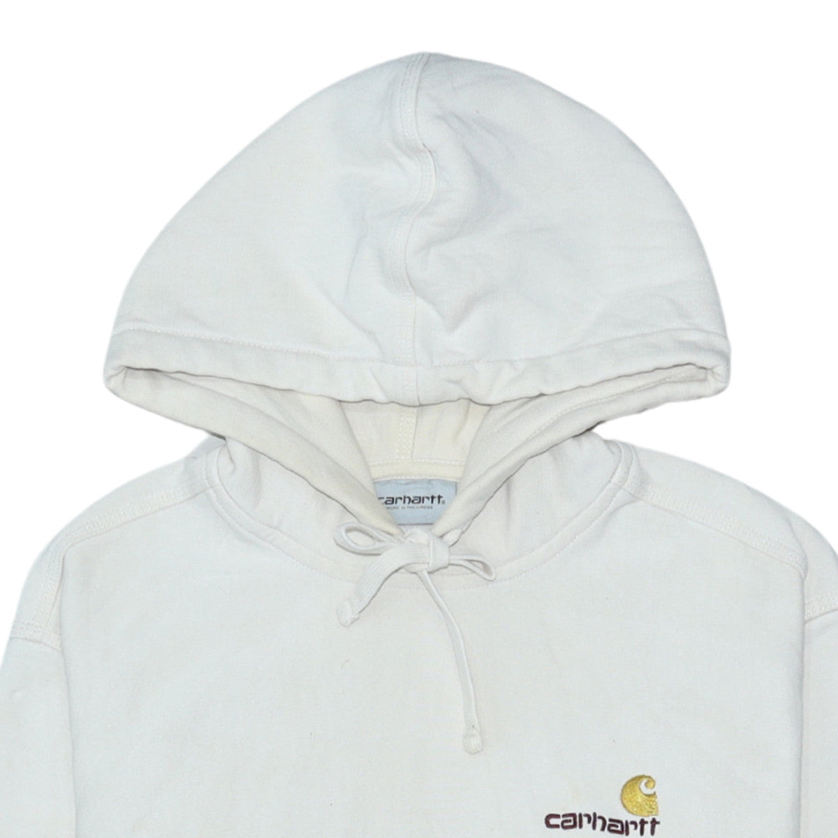 Carhartt Men’s White Small Pullover Hoodie with Logo