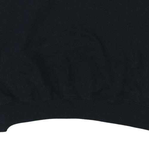 boohooMAN Men's Black Dragon Embroidered Pullover Sweatshirt Medium